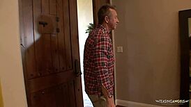 Horny Brunette Hottie Takes Dick In Ass!