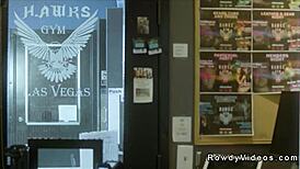 Beardy gay slams new worker with raw anal in sex club
