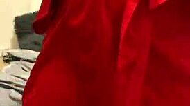 i feel the pleasure as brunette in red lingerie plays with herself