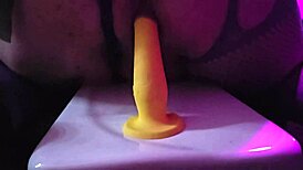 Solo masturbation with dildo