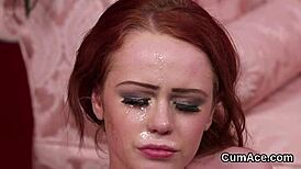 Slutty Hottie GULPS Cum Load On Face