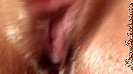 Watch this close-up dildo masturbation making her pussy wet with palpitations