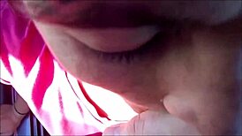 Michelle Simpson's oral debut in POV facial scene