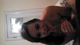 Amateur Brunette Devours Massive Cock in Steamy Sucking Session Part 1