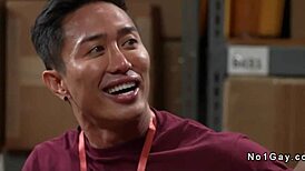 Coworkers fuck interracial anal in stockroom with big black cock 😏