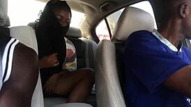 Amateurs finger shaved pussy on roller coaster