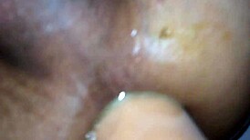 Intense action on the dildo with a great fulfillment