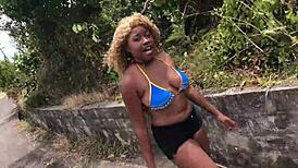 Nina Rivera Sucks Big Black Cock by Riverside