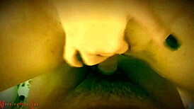 Bathroom quickie on the washing machine with tight pussy creampie