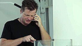 Kira Noir handles the blue pill challenge at work