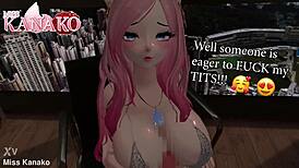 i love teasing you with my giant cat girl tits sexy vtuber titty fuck