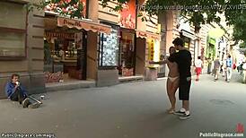 romanian babe flashing in public, can you believe it?