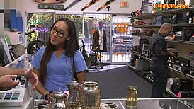 Amateur Babe Gets Nailed At The Pawnshop