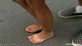 romanian babe flashing in public, can you believe it?