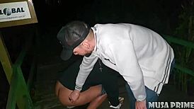 Big-Assed Woman Gives Pussy To Strangers On The Street