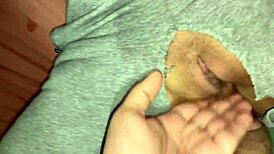 niece wanted to leave my room, so i pulled her pants, but seeing her big ass, i couldn't let her go