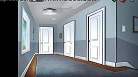 in summertime saga, my stepsister gives me a handjob for her fans.