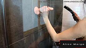 Masturbation in the shower sexy blonde