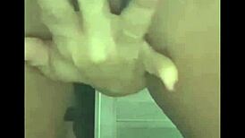 After peeing in gym bathroom, I indulged in private pleasure