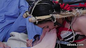 Severe BDSM session of a promiscuous woman treated for intense anal and oral