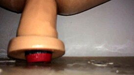 Intense action on the dildo with a great fulfillment