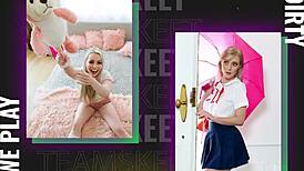 Exxxtra Small Latina in Mini Skirt Loses Chase and Pays with Tight Pussy