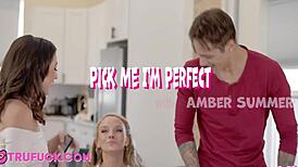 Pick ME, I'm Perfect: Amber Summer and Jayden Marcos in INTENSE Blowjob Scene