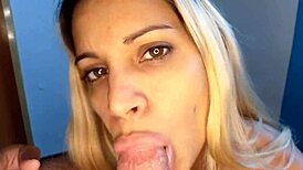 Young Argentina delivers an amazing blowjob, leaving her dripping.