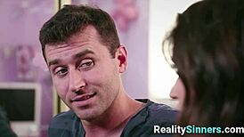 Young teen licks and eats her sister's big ass in oral and anal play