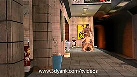 Animated hentai subway gangbang with double penetration