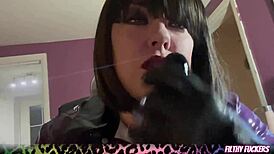 bbw domme tina snua guides you with gloves and wig