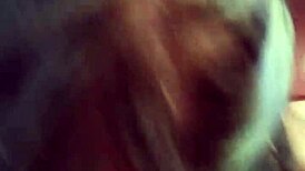 Blue-Haired Girl Performs Long Blowjob.