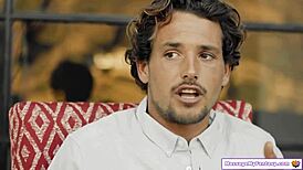 Stepbrother is given a deepthroat and handjob by stepsister, tattooed