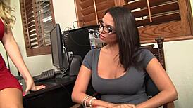 Adult film actresses Alana Evans and Missy Martinez enjoy mutual oral pleasure