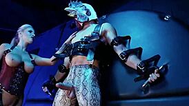 Watch this naughty blonde slut deepthroat and get assfucked hard!