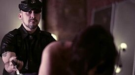 master joshua courts miss cat in kinky leather domination play