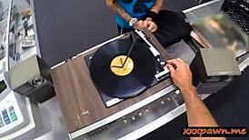 whoa, big tits babe gets banged hard at the pawnshop on hidden cam! 😍