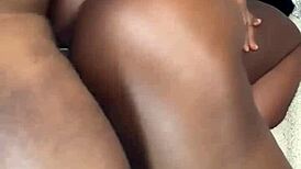 phat ass booty gets cum in tight ebony pussy