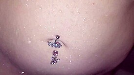 Helping Lexie cum milky white in steamy shower fingering