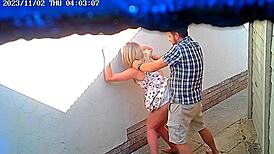 Daring Couple Caught Fucking Hard in Public on CCTV