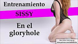 Joi sissy trains hard at the gloryhole with daring moves. Her skills shine through every moment.