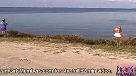 passing cars see hot naked blonde in backseat flash