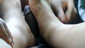 Sexy footjob fetish leads to intense cum explosion