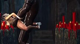 big cock and big boobs clash in wild 3d hentai porn