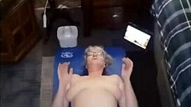 Early morning yoga with hot mature Vee’s big ass