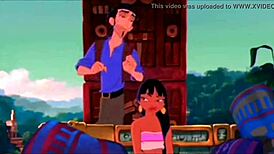 Watch the steamy sex scene from Road to Eldorado cartoon!