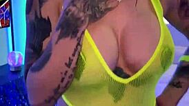 sexy tattooed hottie misha montana rides in lingerie.