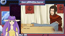 Avatar shower scene with hentai masturbation and boobs