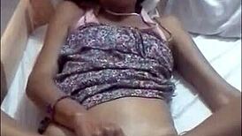 milf sarita fingers her pussy while playing a game