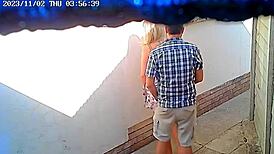 Daring Couple Caught Fucking Hard in Public on CCTV